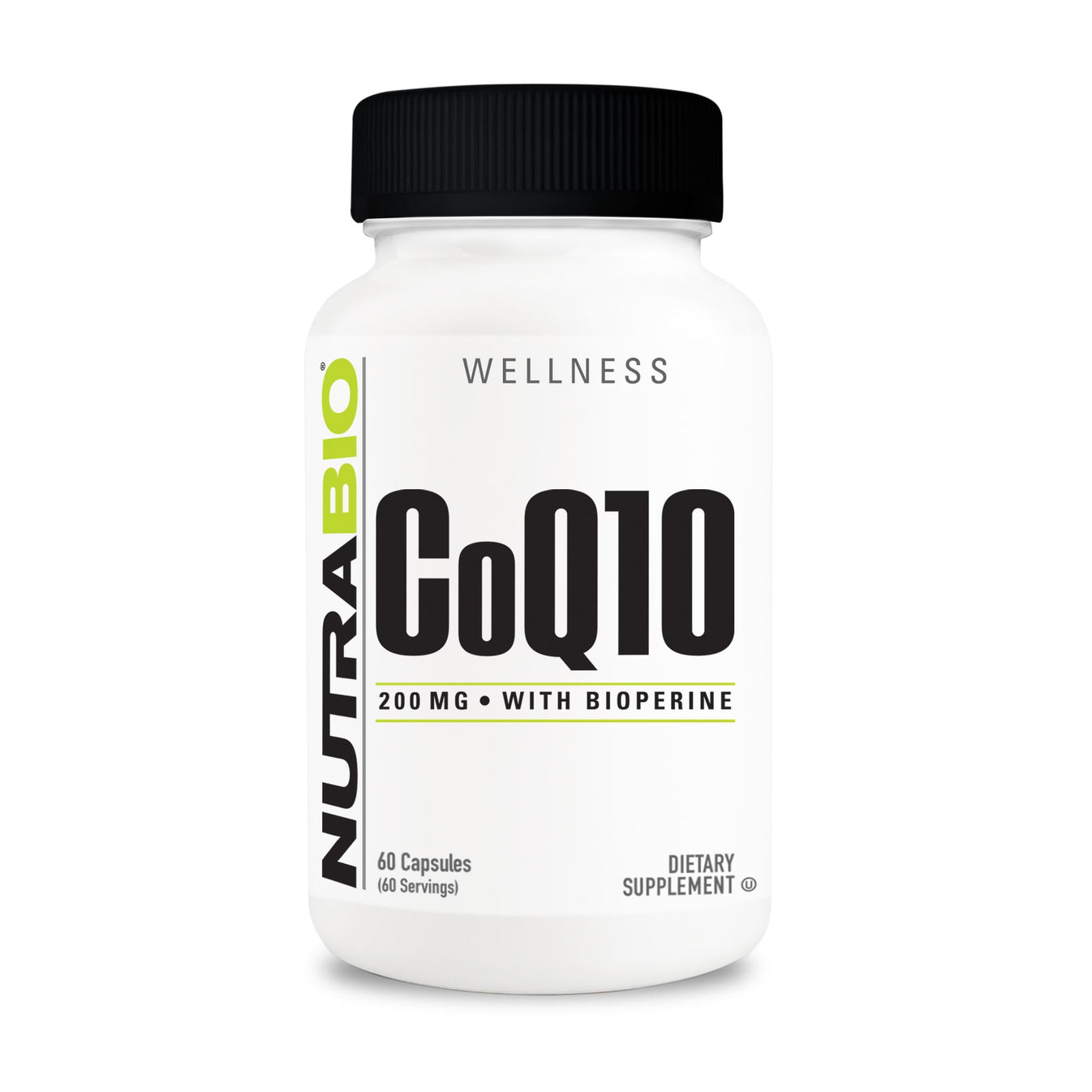 NutraBio Coq10 with Bioprine 200mg - 60 Servings