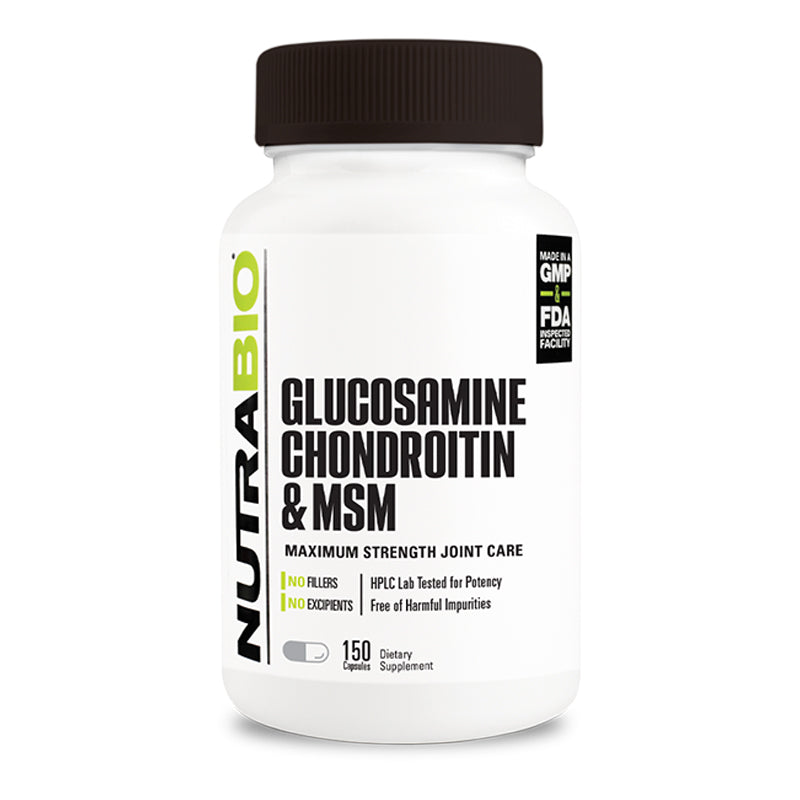 NutraBio Glucosamine Chondroitin OptiMSM 120 Capsules